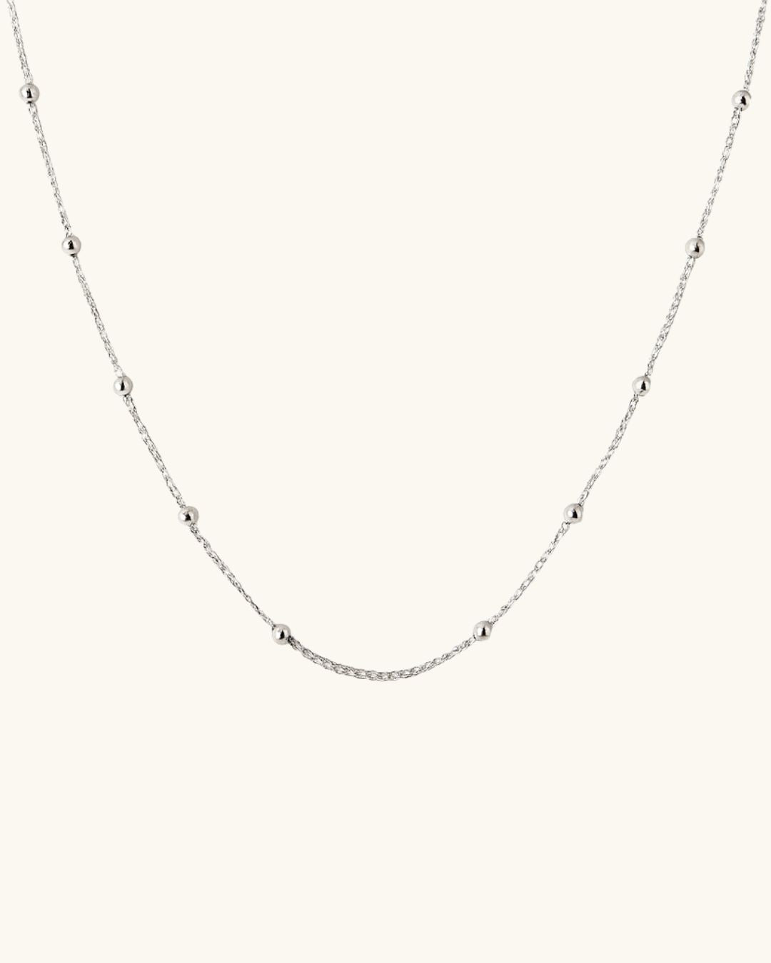 SILVER SATELLITE CHAIN NECKLACE