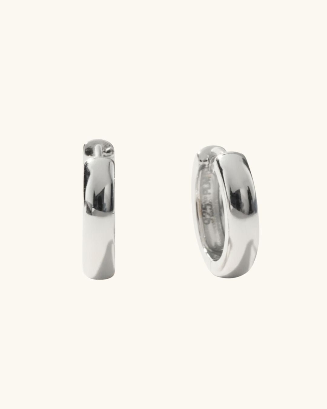 SILVER MINI HUGGIE HOOPS