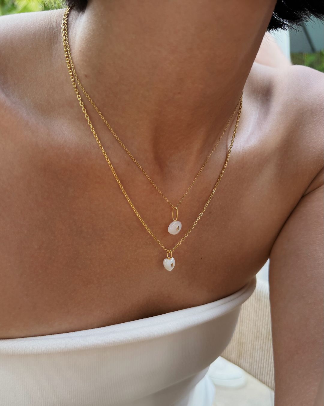 PEARL HEART NECKLACE