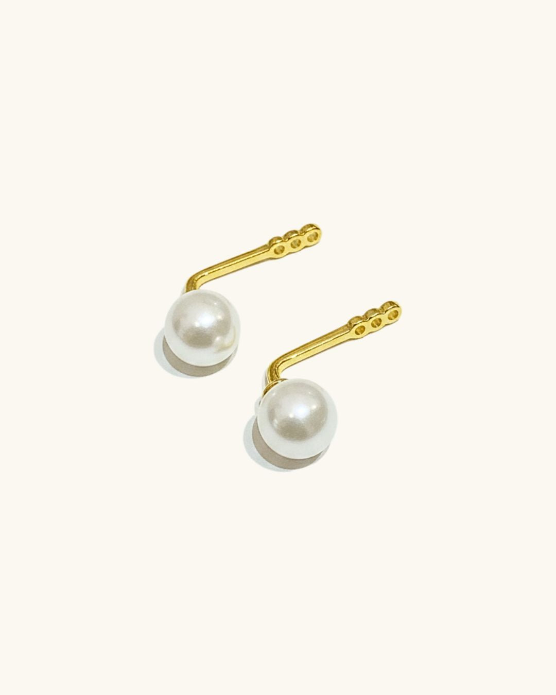 KHUYÊN TAI PERLAMUSE VÀNG VERMEIL 16K NGỌC TRAI IVY PEARL