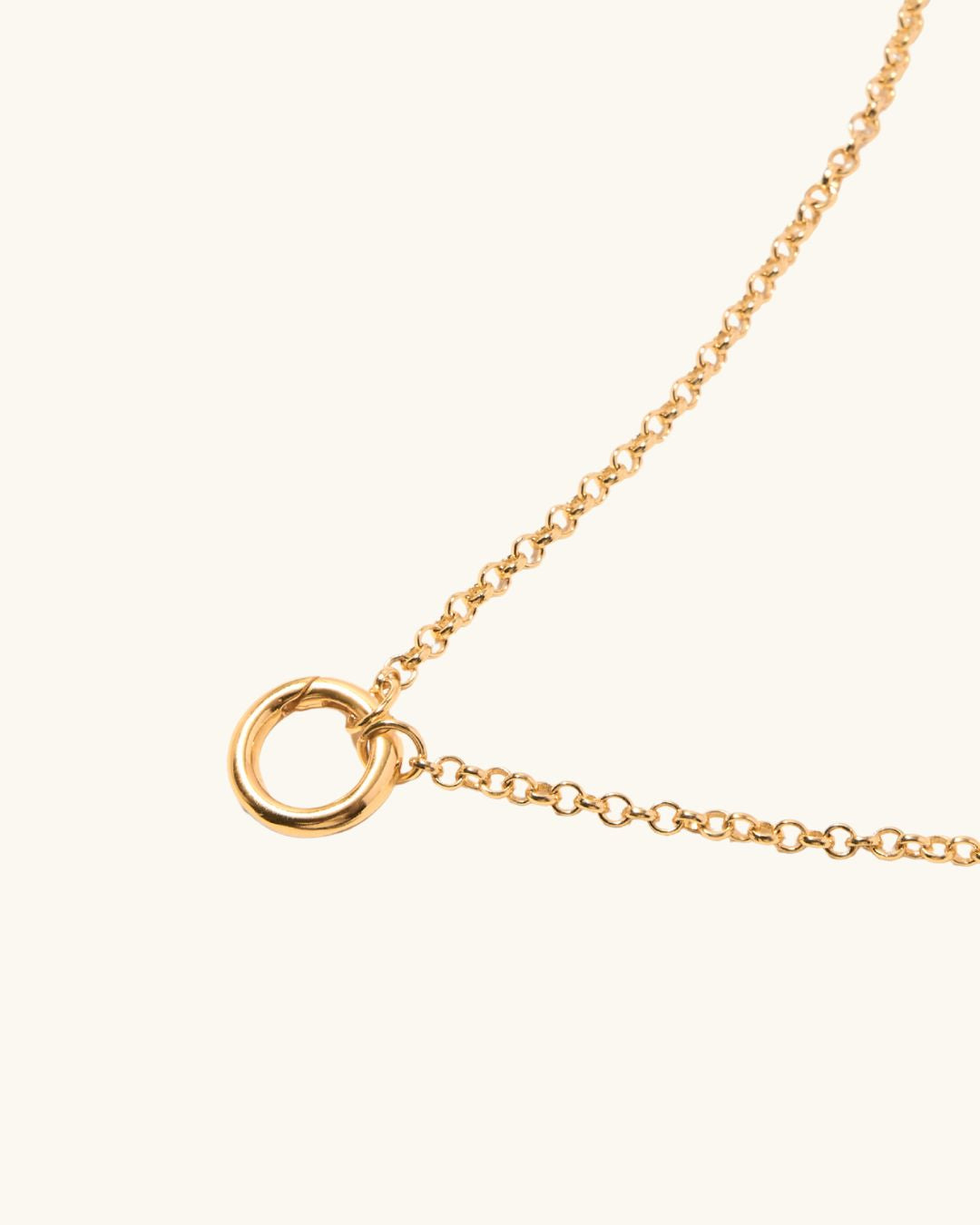 DÂY CHUYỀN PERLAMUSE ROLO MẮT XÍCH TRÒN CÓ KHÓA THÊM CHARM LINH HOẠT VÀNG VERMEIL 16K