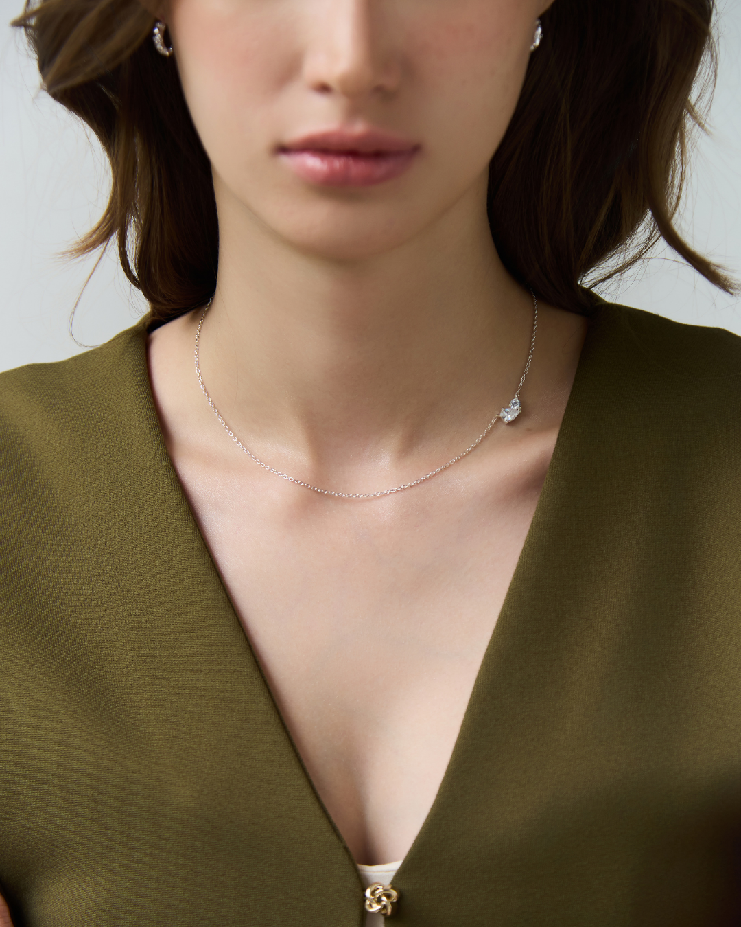 SILVER HARMONY 2-STONE NECKLACE
