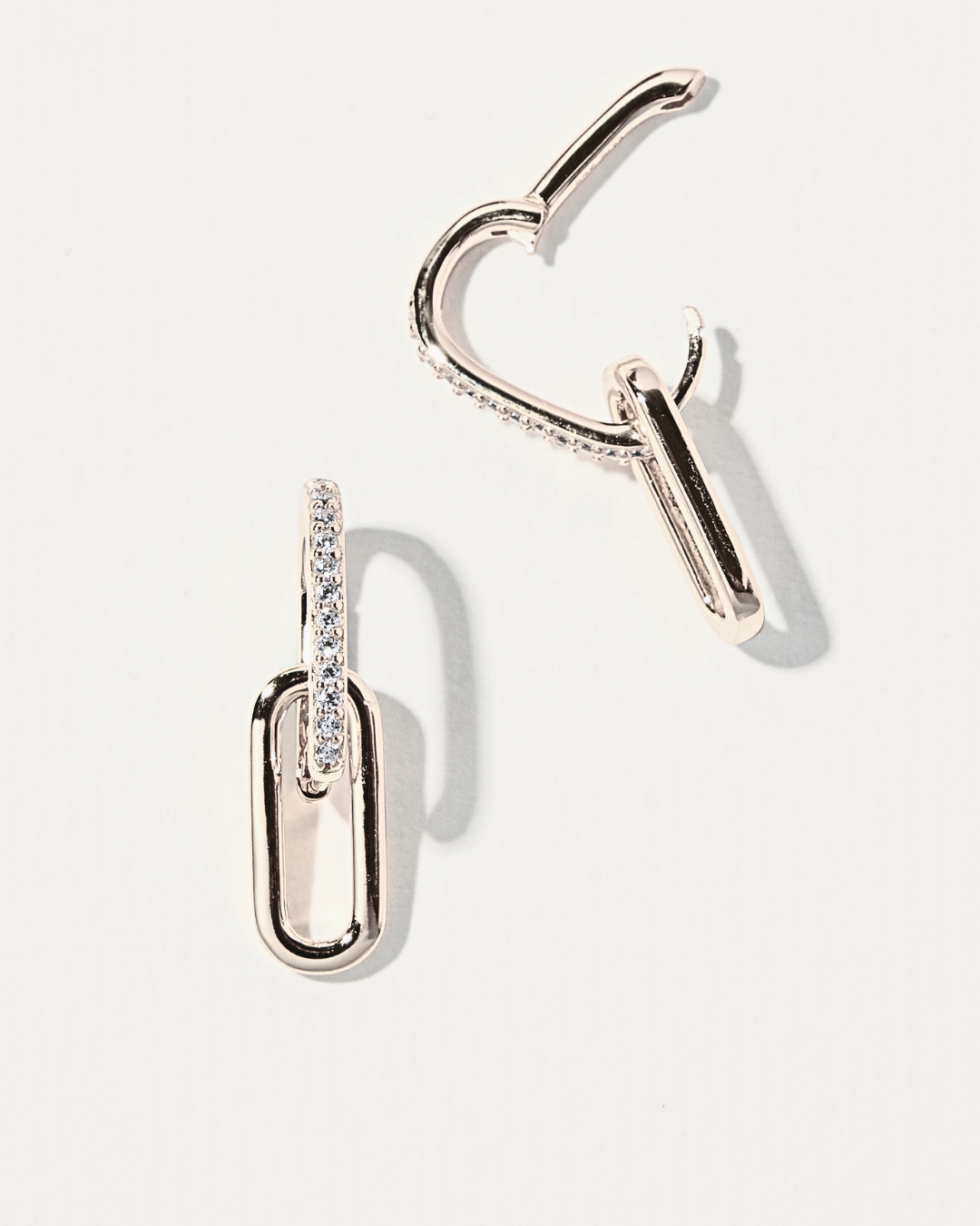 SILVER KYLIE HOOP EARRINGS
