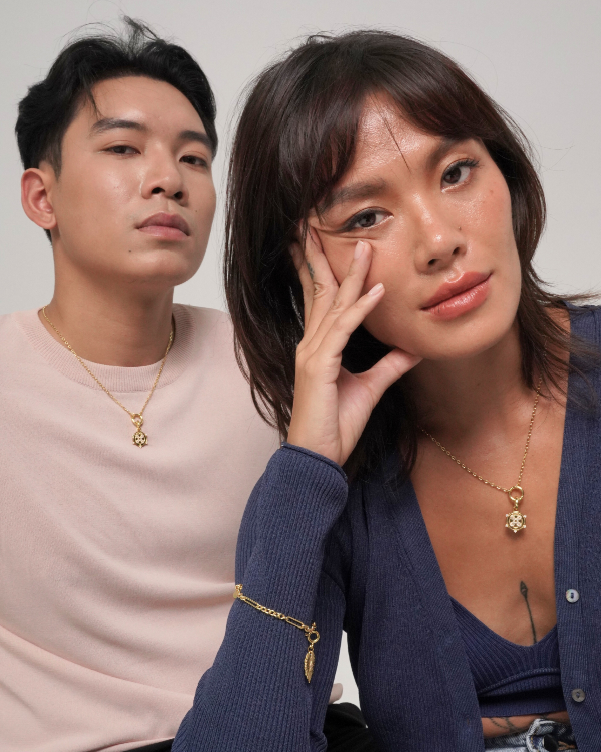 DÂY CHUYỀN PERLAMUSE ROLO MẮT XÍCH TRÒN CÓ KHÓA THÊM CHARM LINH HOẠT VÀNG VERMEIL 16K