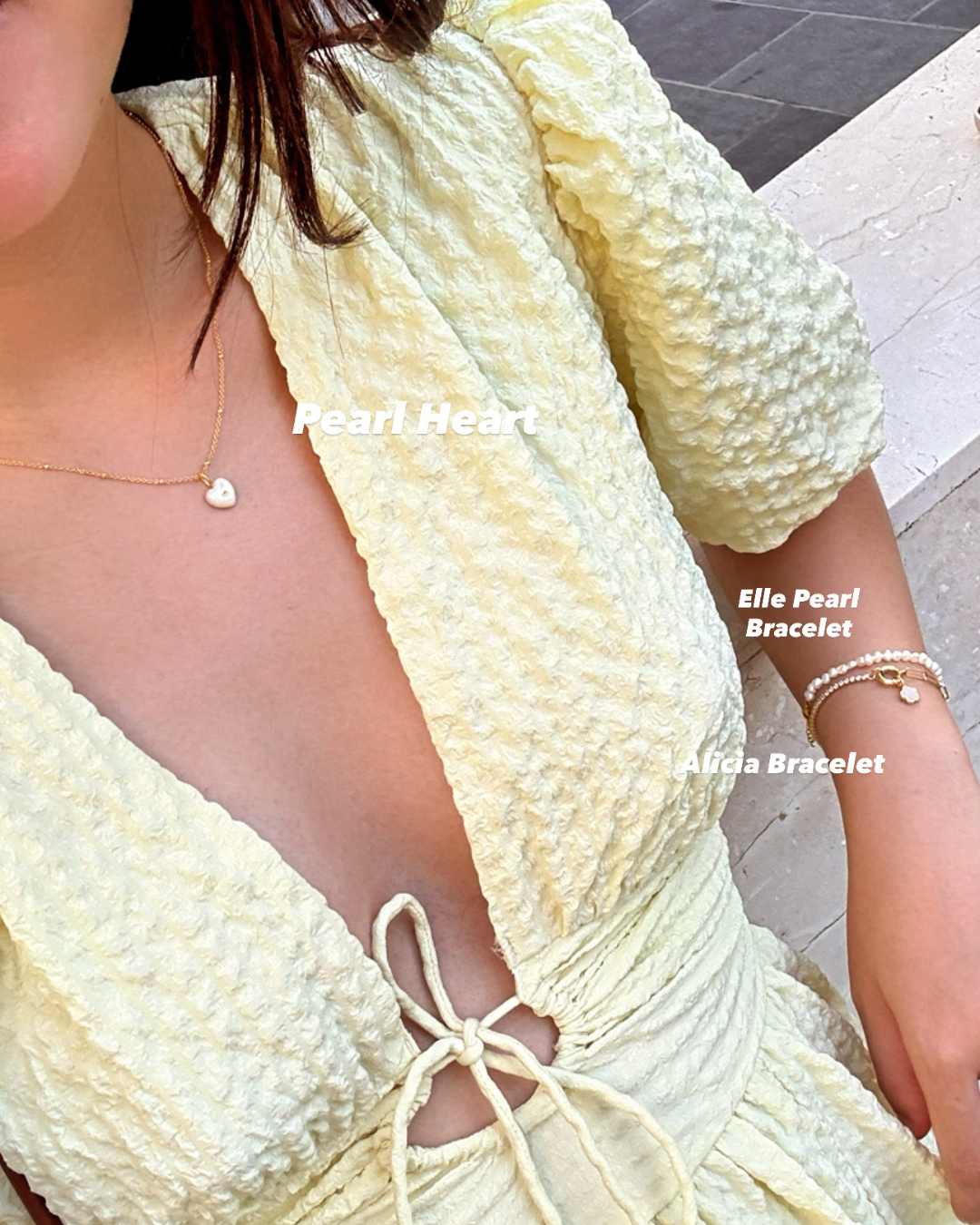 MẶT DÂY CHUYỀN PERLAMUSE TRÁI TIM XÀ CỪ PEARL HEART