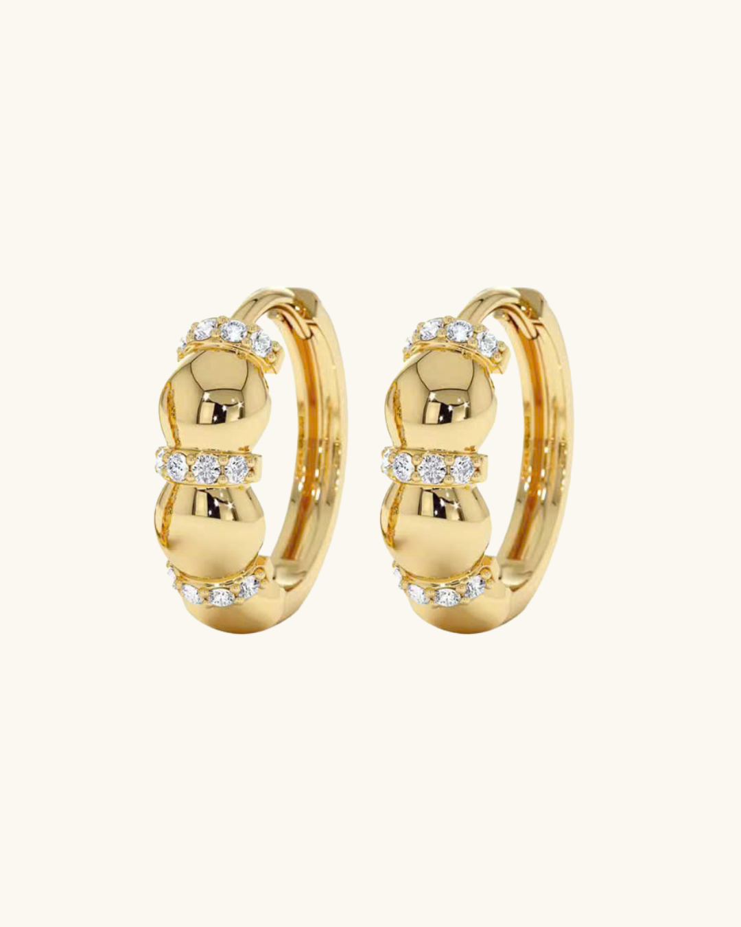 CHUNKY BEAD HOOP EARRINGS
