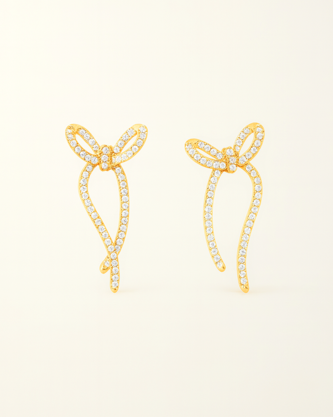 GOLDEN BOW DROP EARRINGS