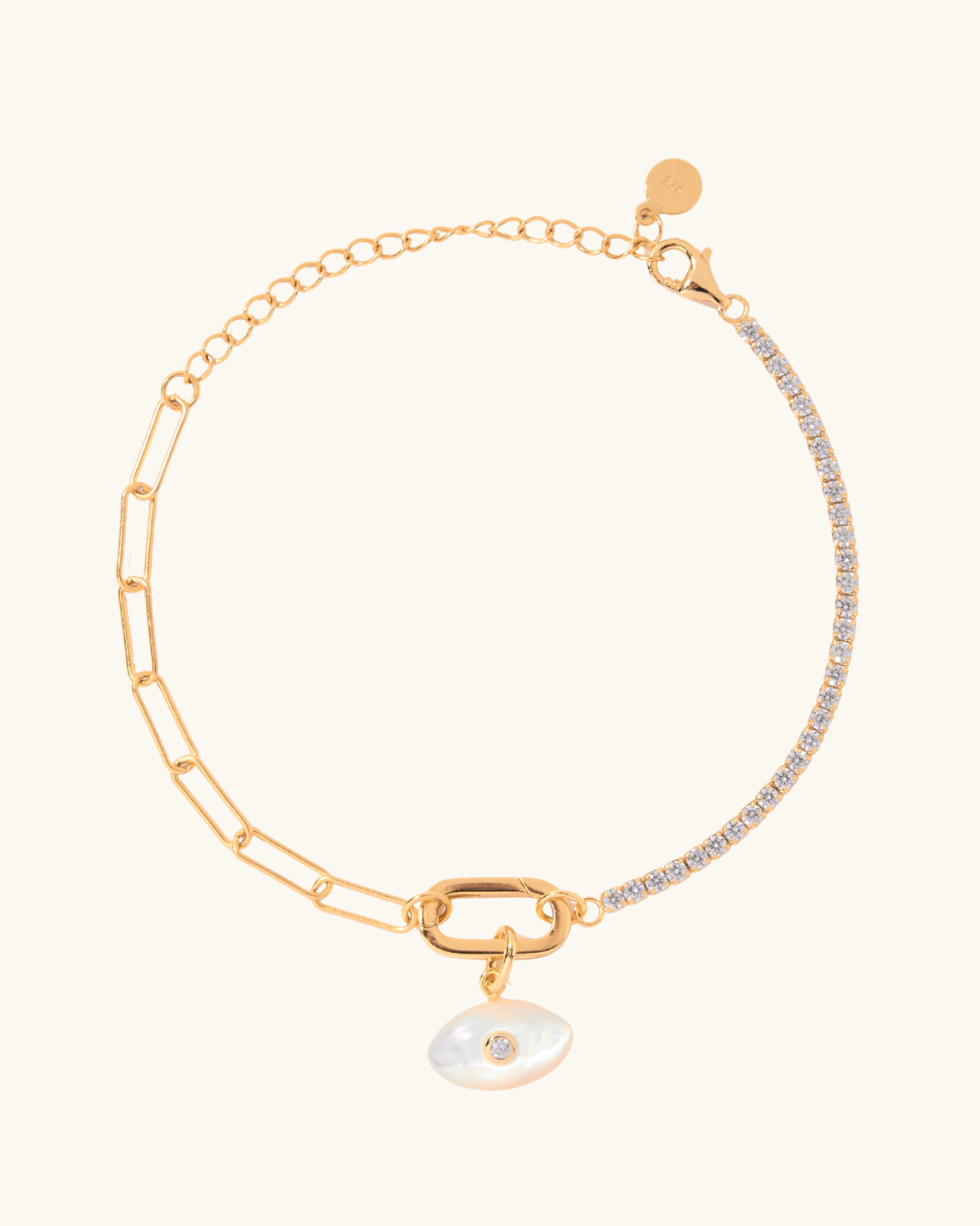 MẶT DÂY CHUYỀN PERLAMUSE XÀ CỪ PEARL EVIL ĐÍNH ĐÁ LẤP LÁNH