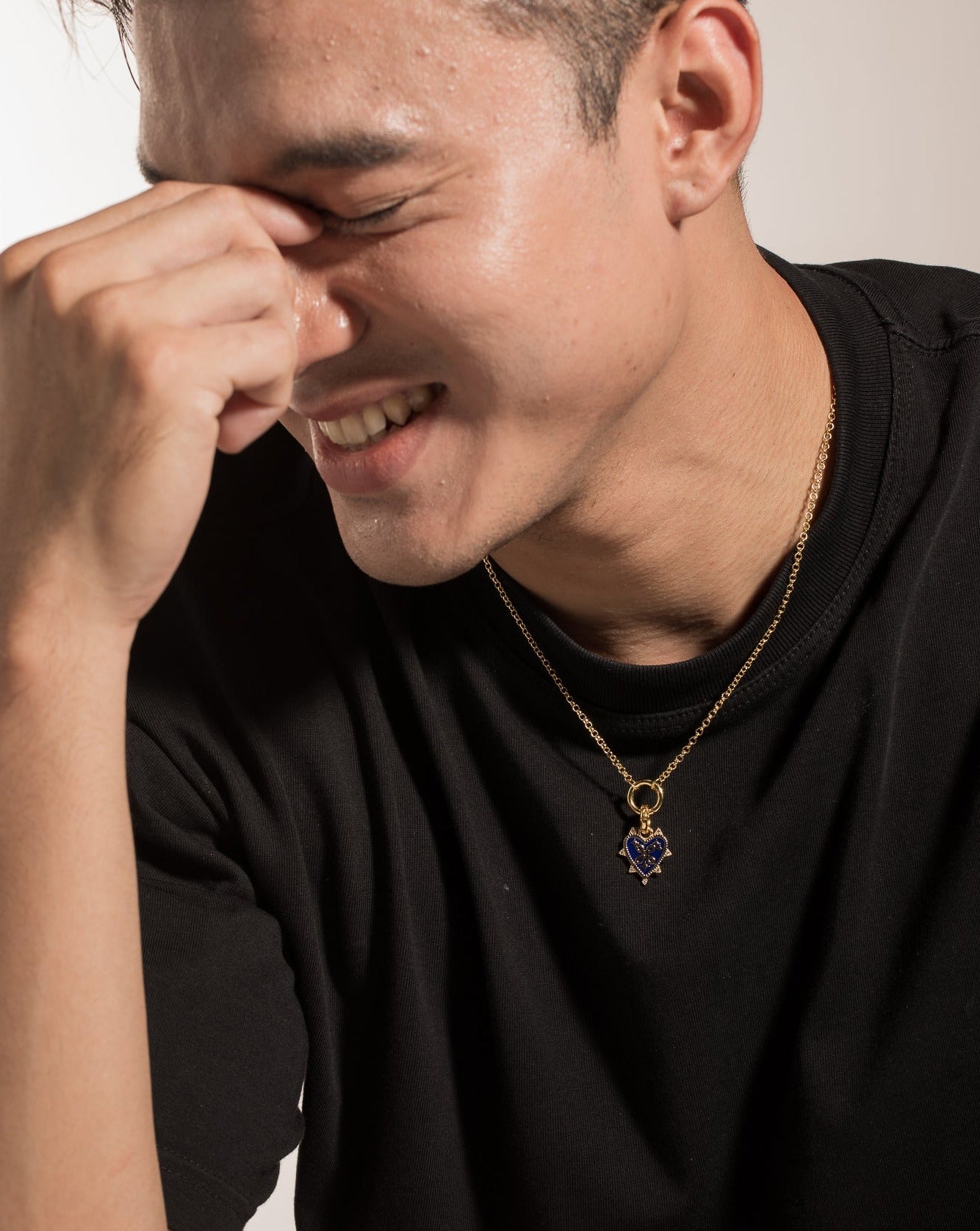 DÂY CHUYỀN ROLO KẾT HỢP CHARM TRÁI TIM KHẮC TÊN 7 LOVES VÀNG VERMEIL 16K CAO CẤP