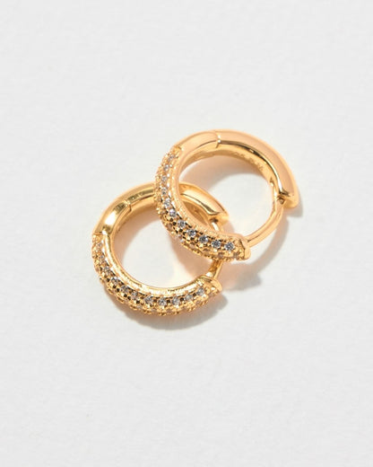 AMBER DIAMOND HOOPS