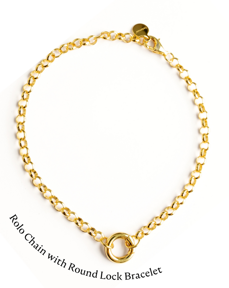 Rolo Chain Bracelet Mix Solar Charm (GOLD)