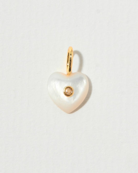 HANDMADE PEARL HEART CHARM