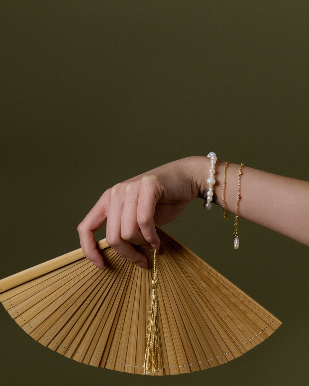 VÒNG TAY PERLAMUSE VÀNG VERMEIL 16K ELEGANT NGỌC TRAI TỰ NHIÊN