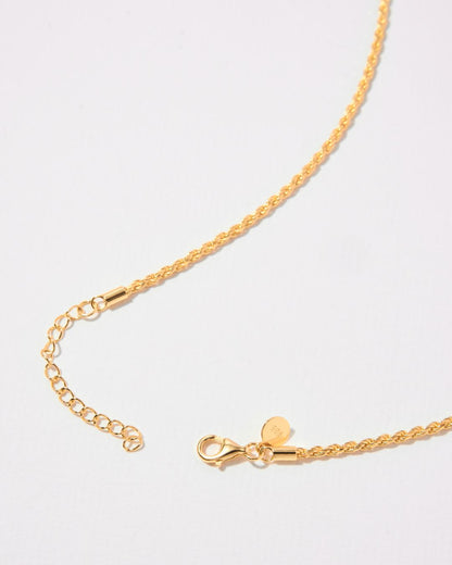 ENGRAVED TRUE LOVE ROPE CHAIN NECKLACE