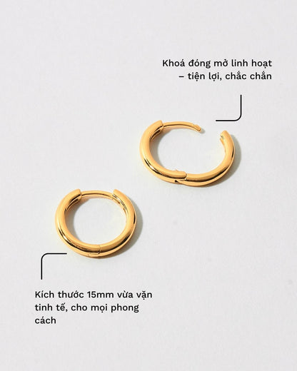 ENGRAVED LUCKY HOOP EARRINGS