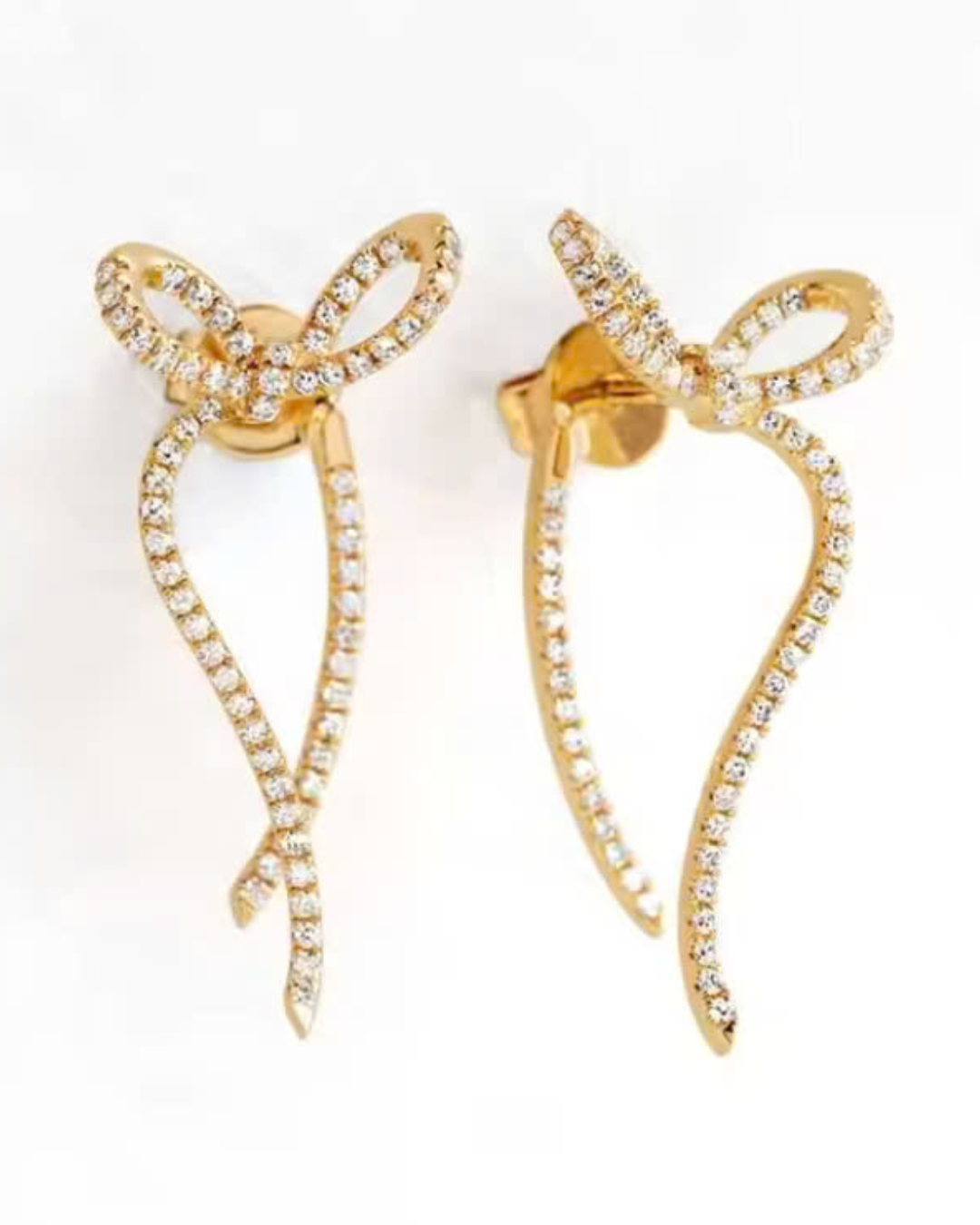 GOLDEN BOW STUD EARRINGS