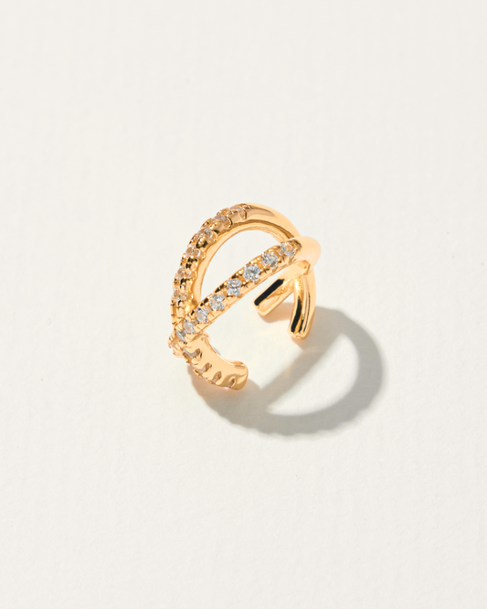 DIAMOND X EAR CUFF