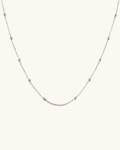 SILVER SATELLITE CHAIN NECKLACE