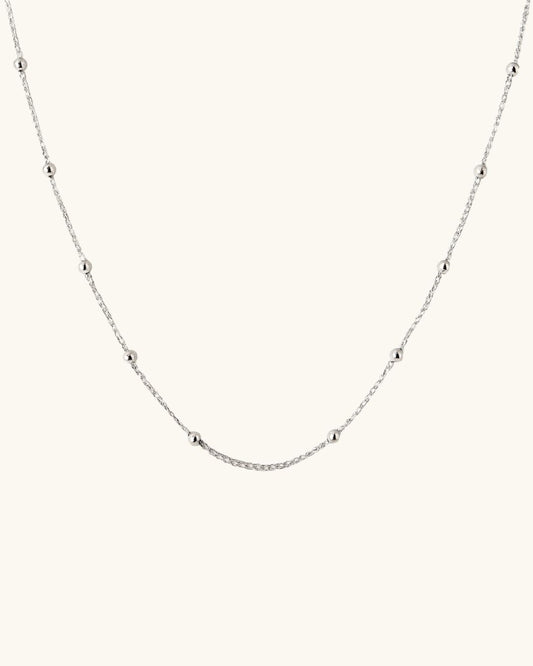 SILVER SATELLITE CHAIN NECKLACE