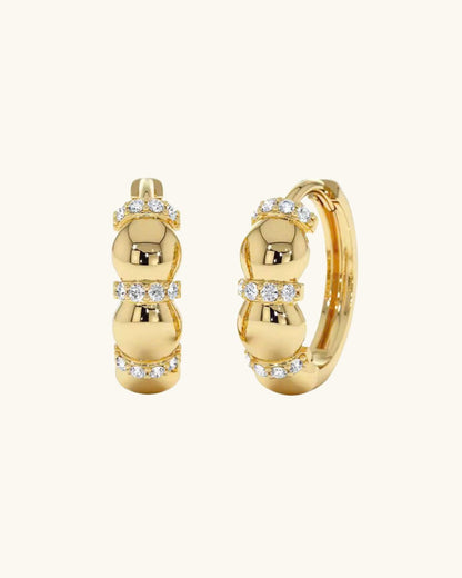 CHUNKY BEAD HOOP EARRINGS
