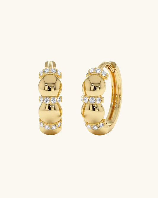 CHUNKY BEAD HOOP EARRINGS
