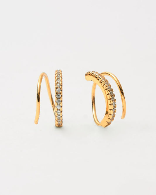 CZ SPIRAL EARRINGS