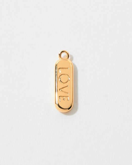 ENGRAVED LOVE PILL CHARM