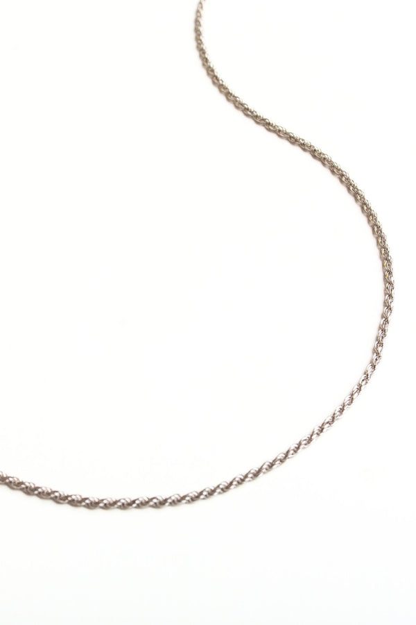 Rope Chain Necklace 2mm White Gold