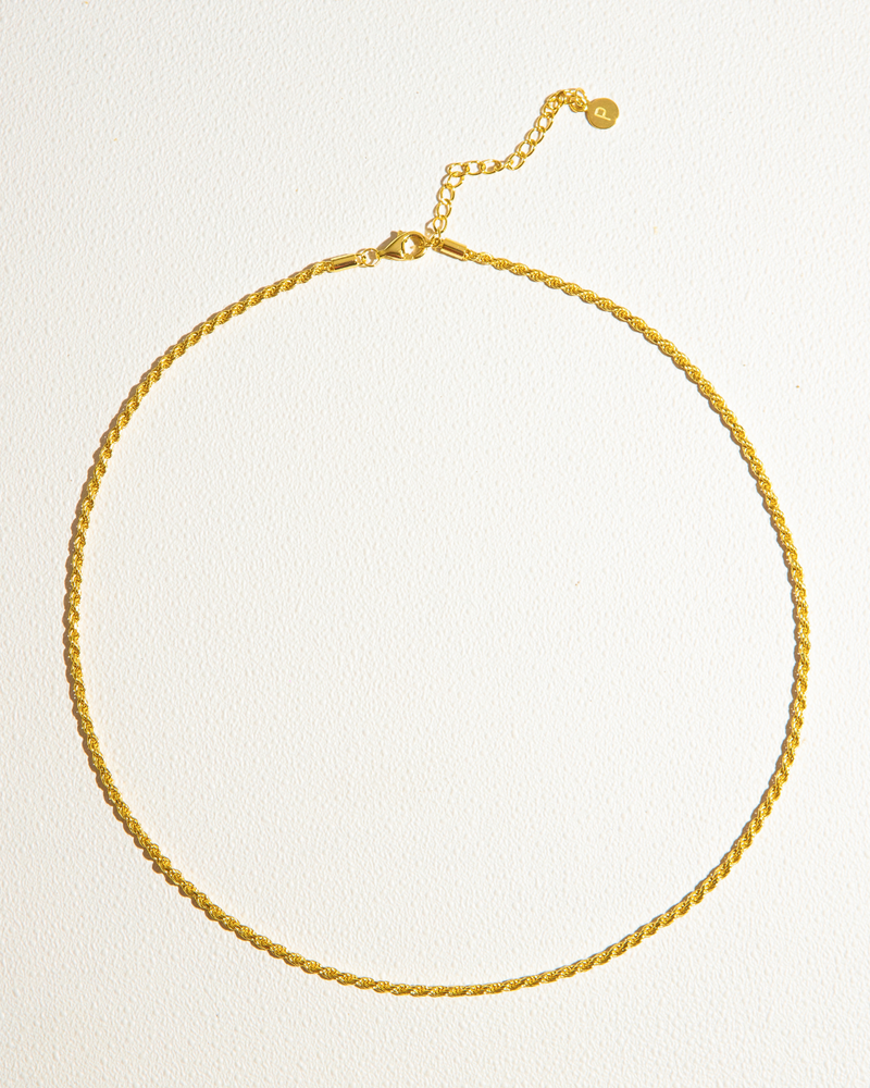 Rope Chain Necklace 2mm Gold