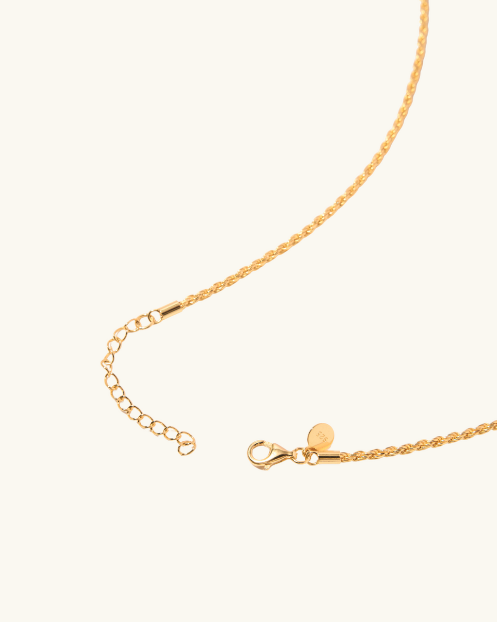 DÂY CHUYỀN PERLAMUSE VÀNG VERMEIL 16K ROPE CHAIN XOẮN THỪNG 2MM