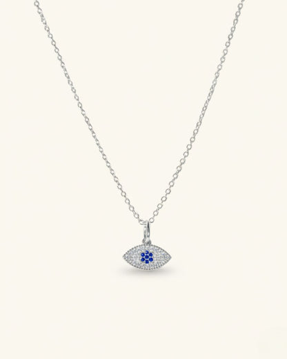 SILVER GLITTER EVIL EYE CHARM