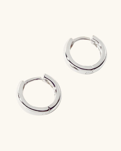SILVER MINI HUGGIE HOOPS