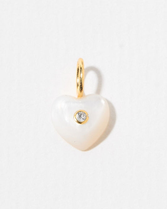 PEARL HEART CHARM