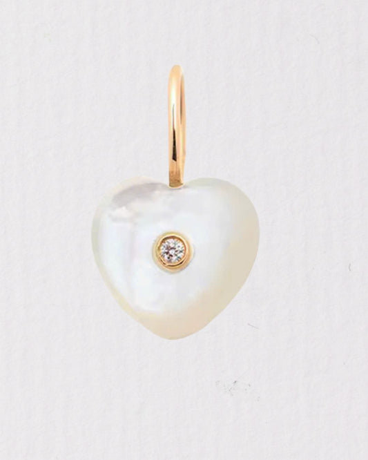 HANDMADE PEARL HEART CHARM