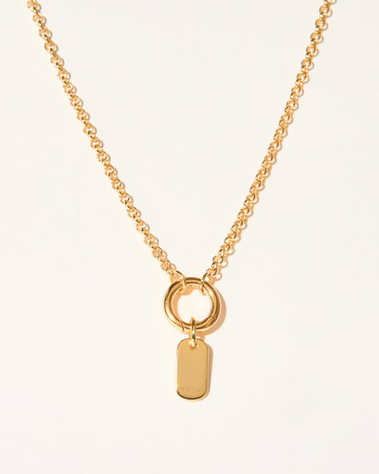 ENGRAVED SMALL NAMETAG CHARM