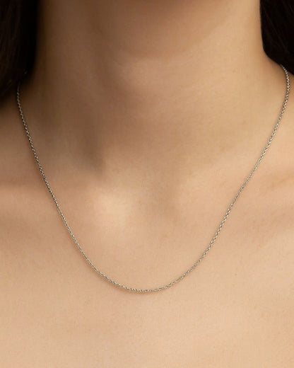 SILVER 1.5MM CABLE CHAIN NECKLACE