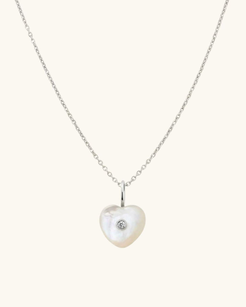 PEARL HEART CHARM