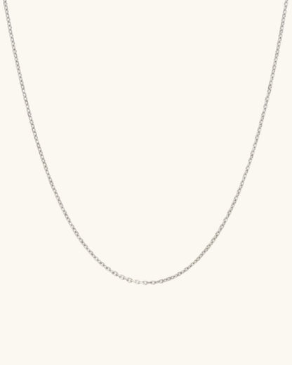 SILVER 1.5MM CABLE CHAIN NECKLACE