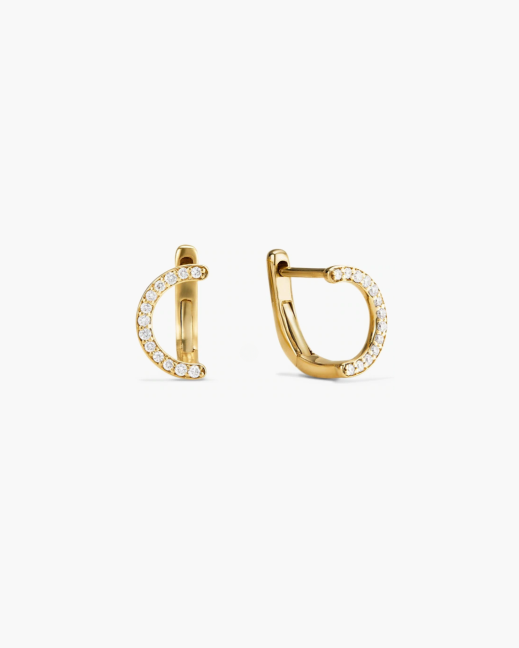 PAVÉ DIAMOMD - C HUGGIE EARRINGS