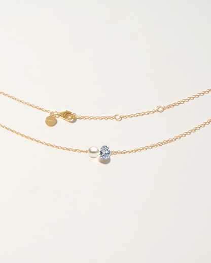 PEARL & DIAMOND  NECKLACE