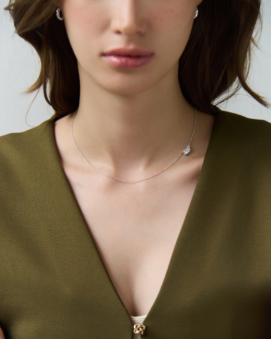 SILVER HARMONY 2-STONE NECKLACE