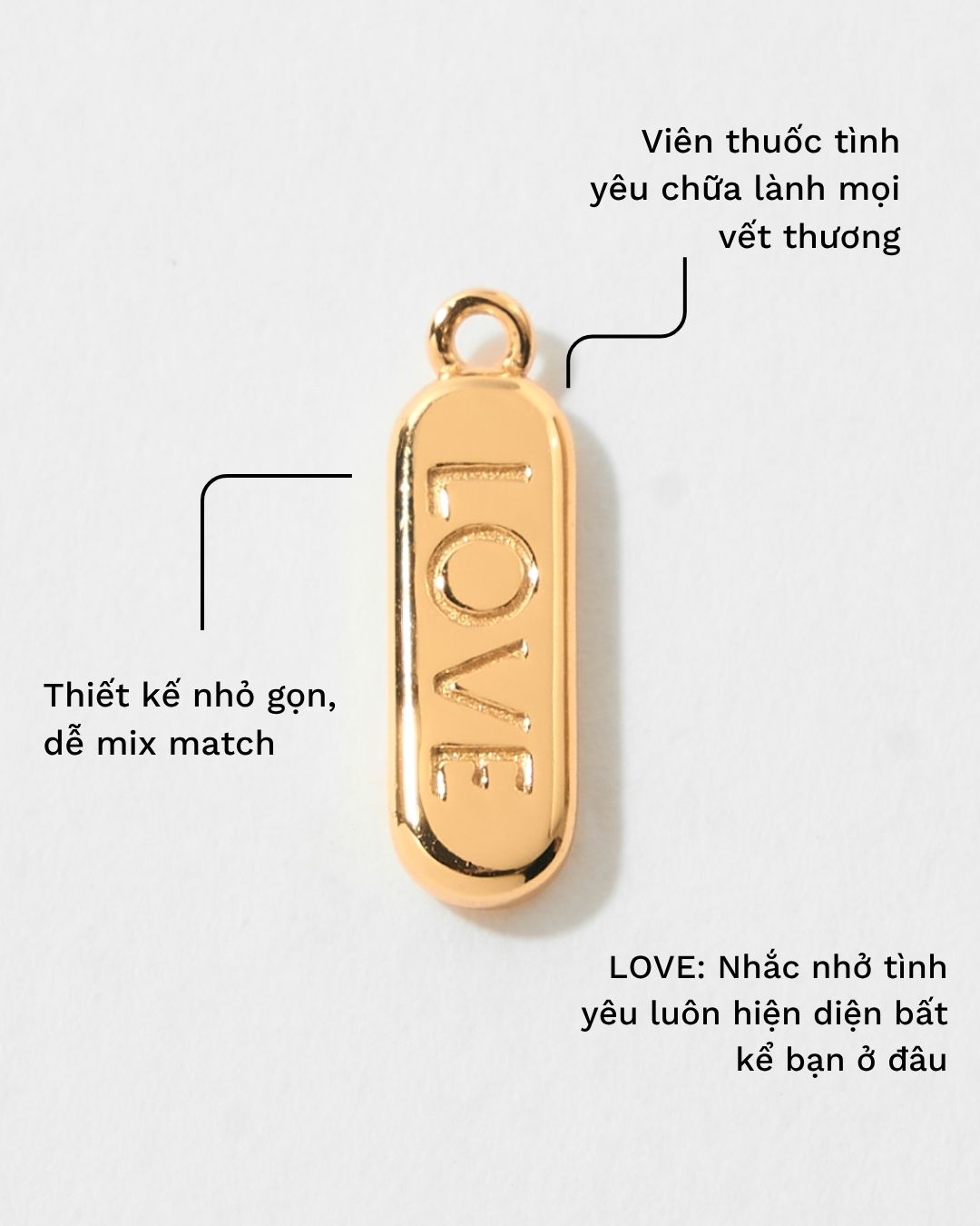 ENGRAVED LOVE PILL CHARM