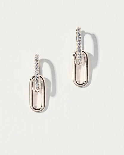 SILVER KYLIE HOOP EARRINGS