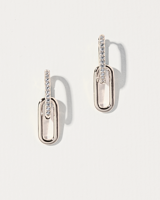 SILVER KYLIE HOOP EARRINGS