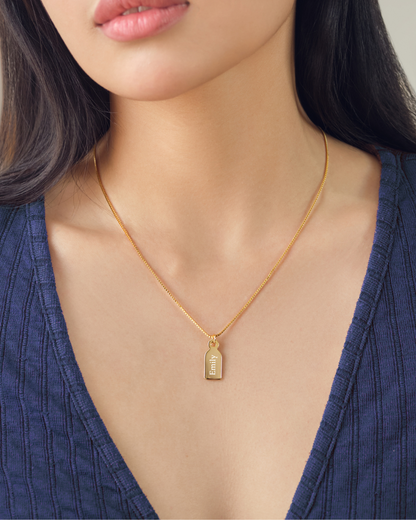 ENGRAVED NAME TAG NECKLACE