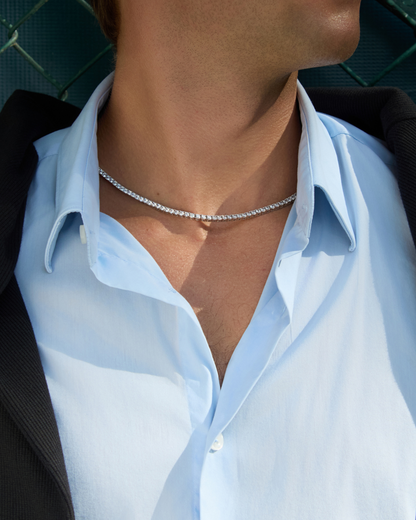 LAB GROWN DIAMOND TENNIS NECKLACE 3MM
