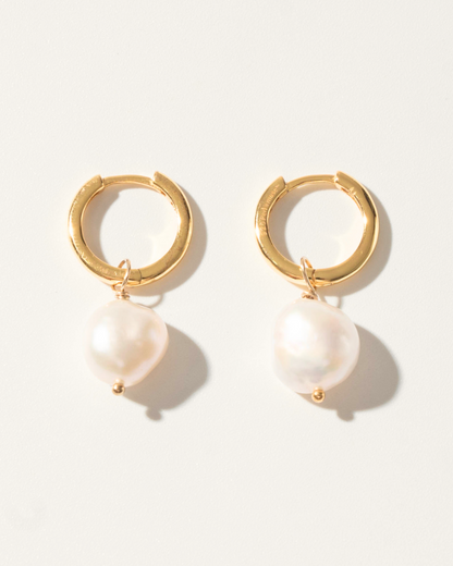 KHUYÊN TAI TRÒN PERLAMUSE VÀNG VERMEIL 16K - MEDIUM 15MM