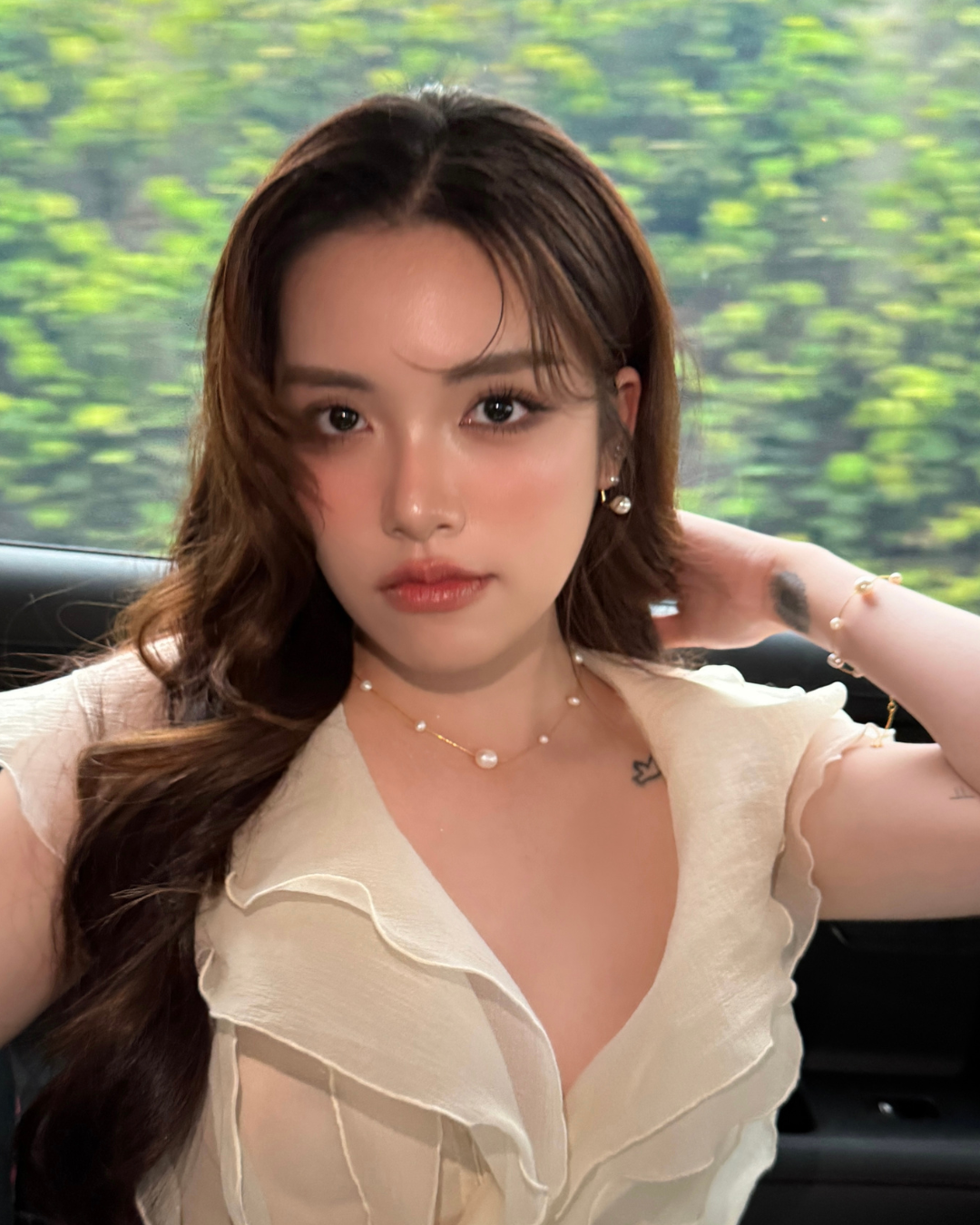 VÒNG TAY PERLAMUSE VÀNG VERMEIL 16K DAINTY NGỌC TRAI TỰ NHIÊN