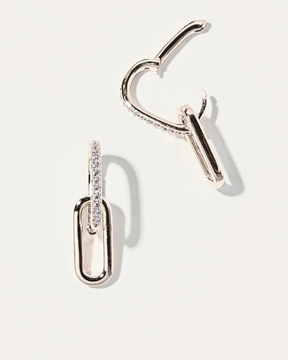 SILVER KYLIE HOOP EARRINGS