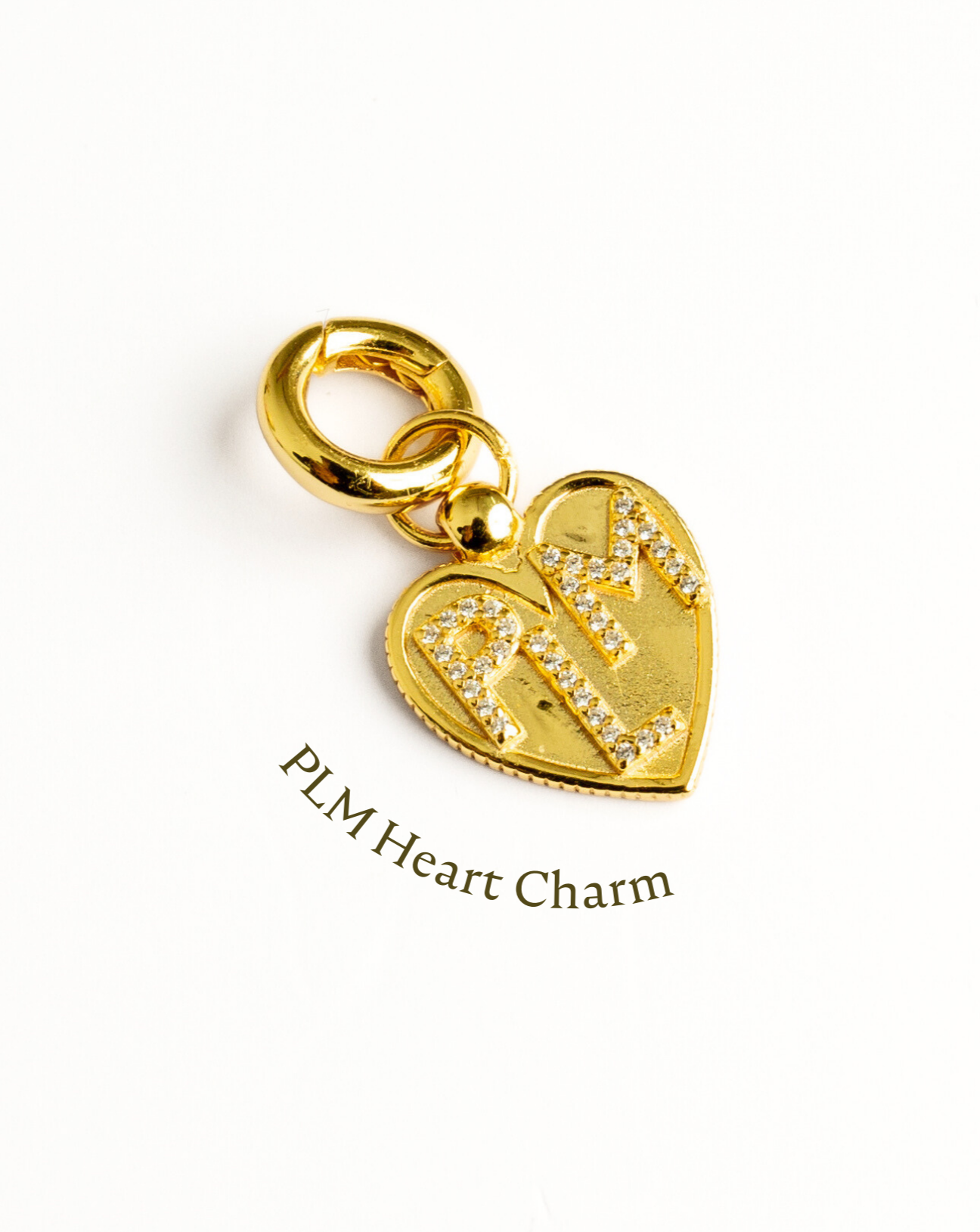 PLM Heart Paperclip Necklace Round Lock